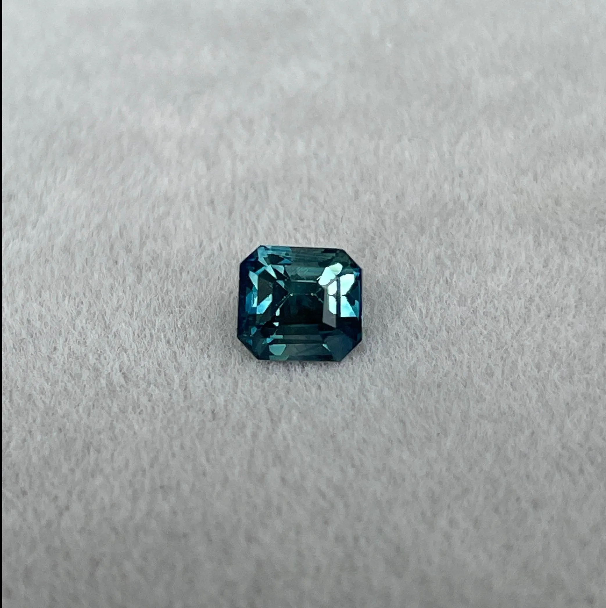 Stunning 1.26 ct Blue Green Bicolored Sapphire Emerald cut for Engagement Ring,  The Appeal Of rich Bluish-Green and Greenish-Blue Sapphires