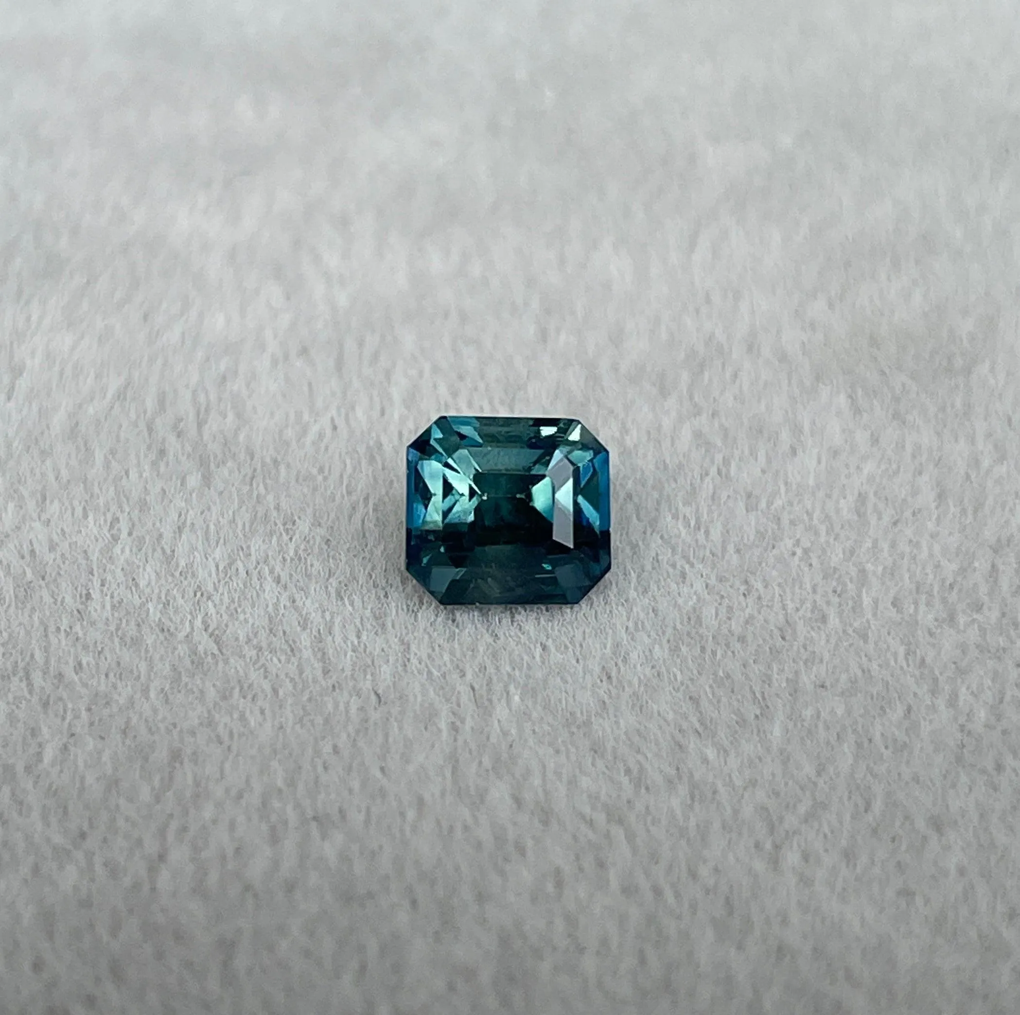 Stunning 1.26 ct Blue Green Bicolored Sapphire Emerald cut for Engagement Ring,  The Appeal Of rich Bluish-Green and Greenish-Blue Sapphires