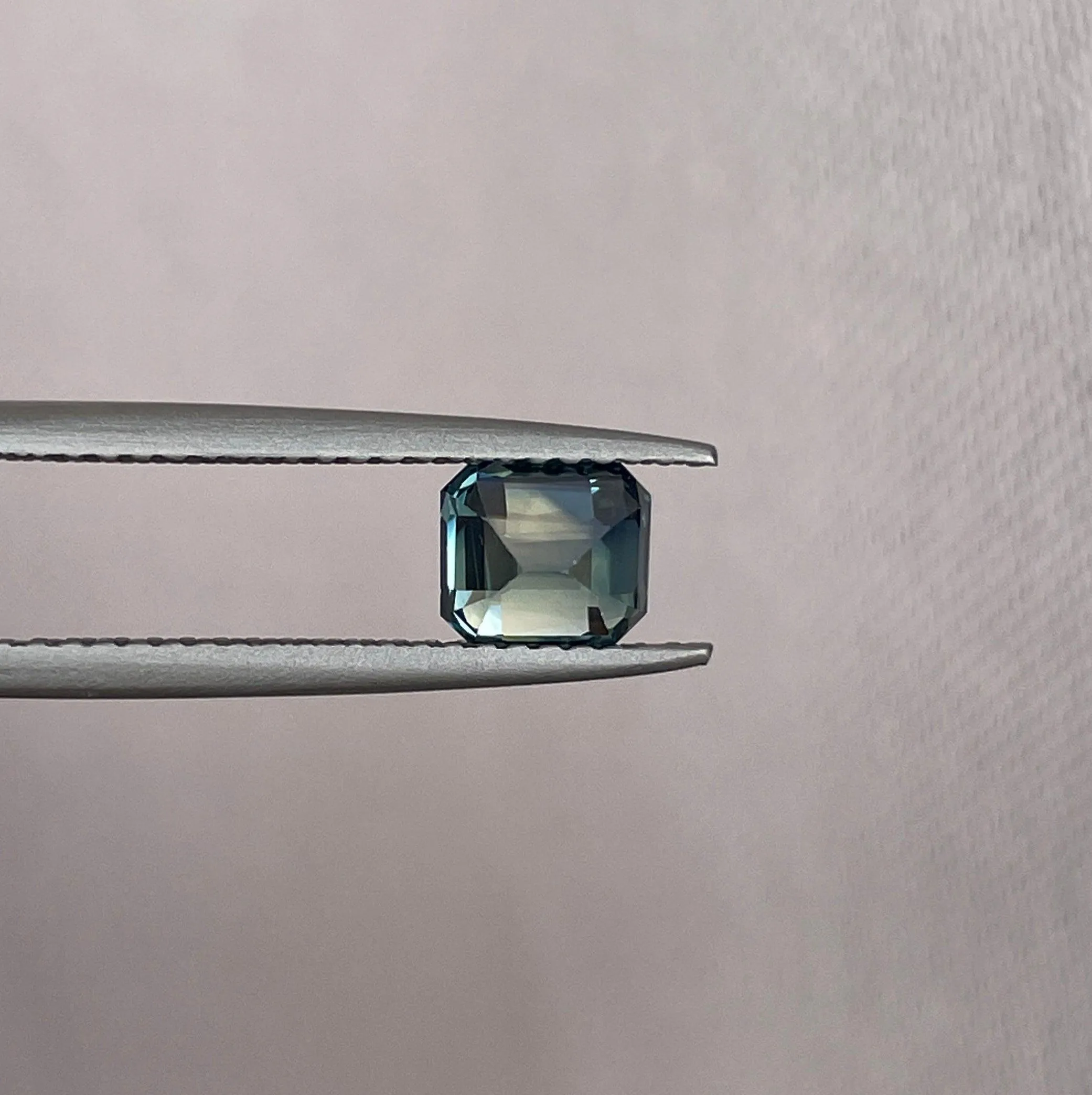 Stunning 1.26 ct Blue Green Bicolored Sapphire Emerald cut for Engagement Ring,  The Appeal Of rich Bluish-Green and Greenish-Blue Sapphires