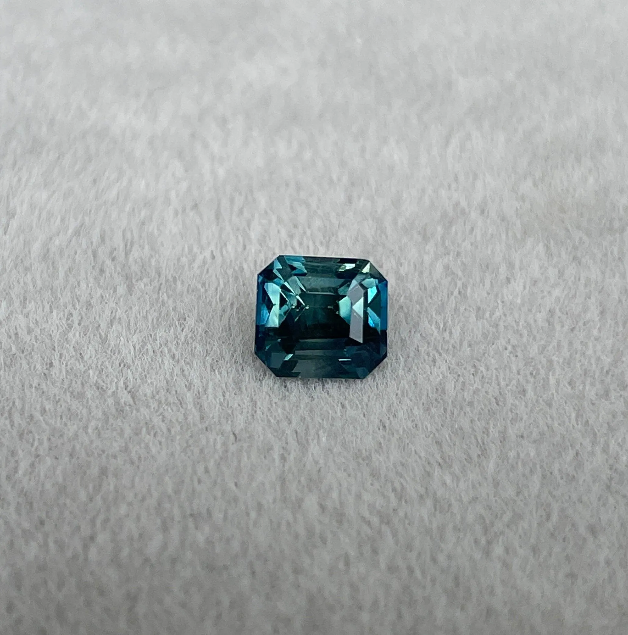 Stunning 1.26 ct Blue Green Bicolored Sapphire Emerald cut for Engagement Ring,  The Appeal Of rich Bluish-Green and Greenish-Blue Sapphires