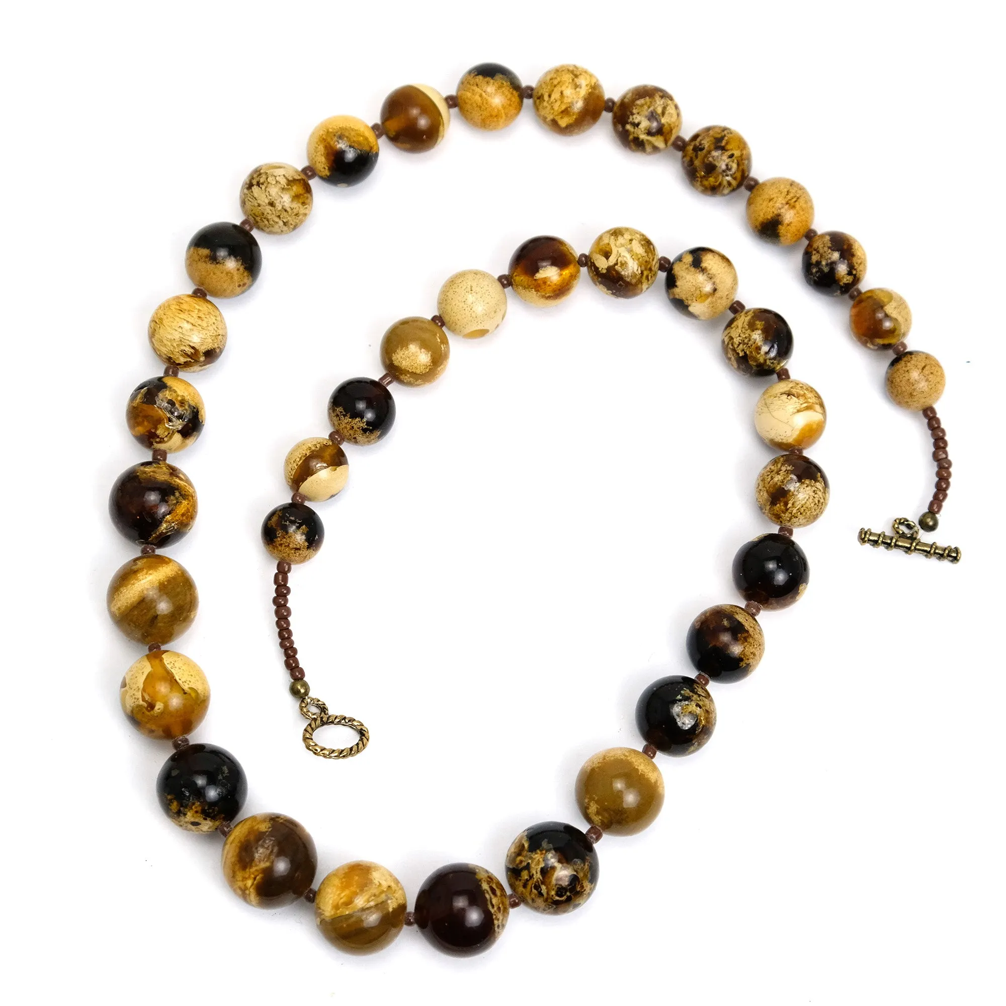 Sumatra Amber "Zebra" Necklace