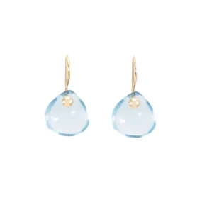 Swiss Blue Topaz Pinned Drop Earrings