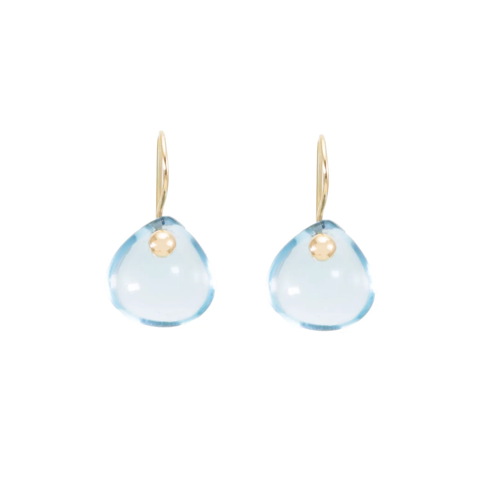 Swiss Blue Topaz Pinned Drop Earrings