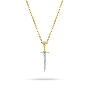 Sword Round Diamond Pendant