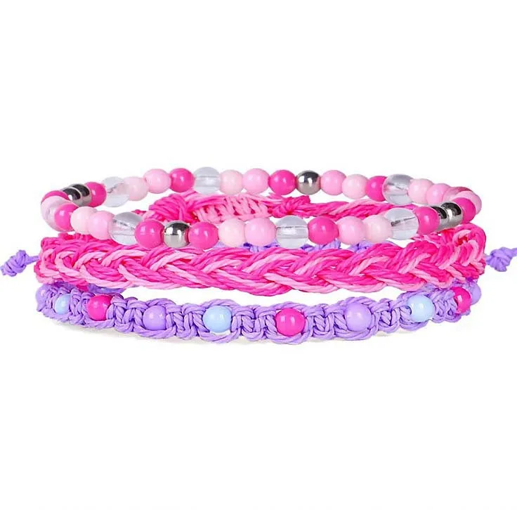 Teenagers Colorful Beads Bracelet  Waterproof Wax Line