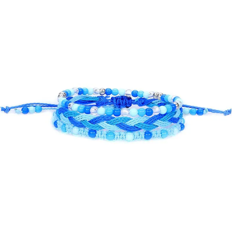 Teenagers Colorful Beads Bracelet  Waterproof Wax Line