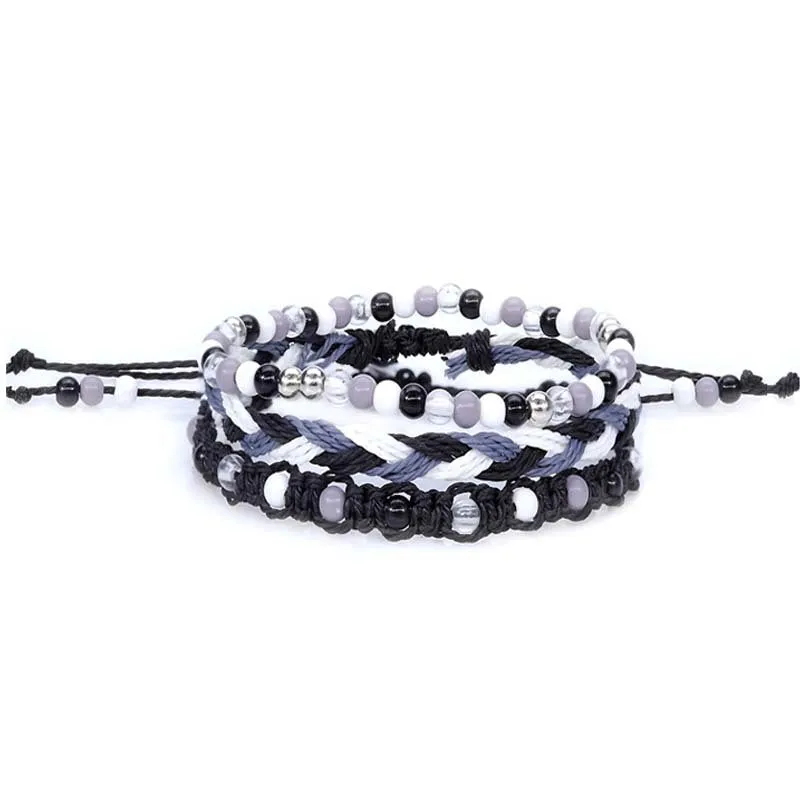 Teenagers Colorful Beads Bracelet  Waterproof Wax Line