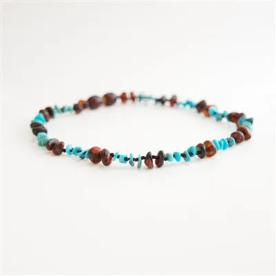 The Amber Monkey - Chestnut & Turquoise 10-11"