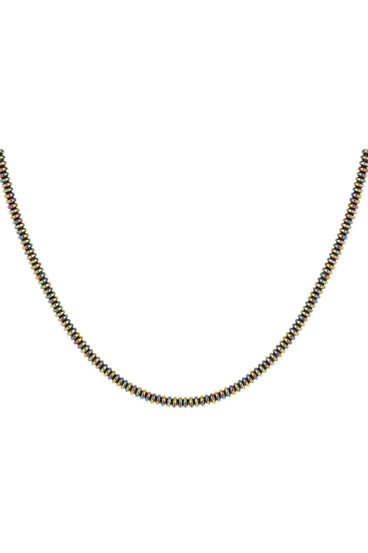 The Edit - Iridescent Hematite Beaded Necklace