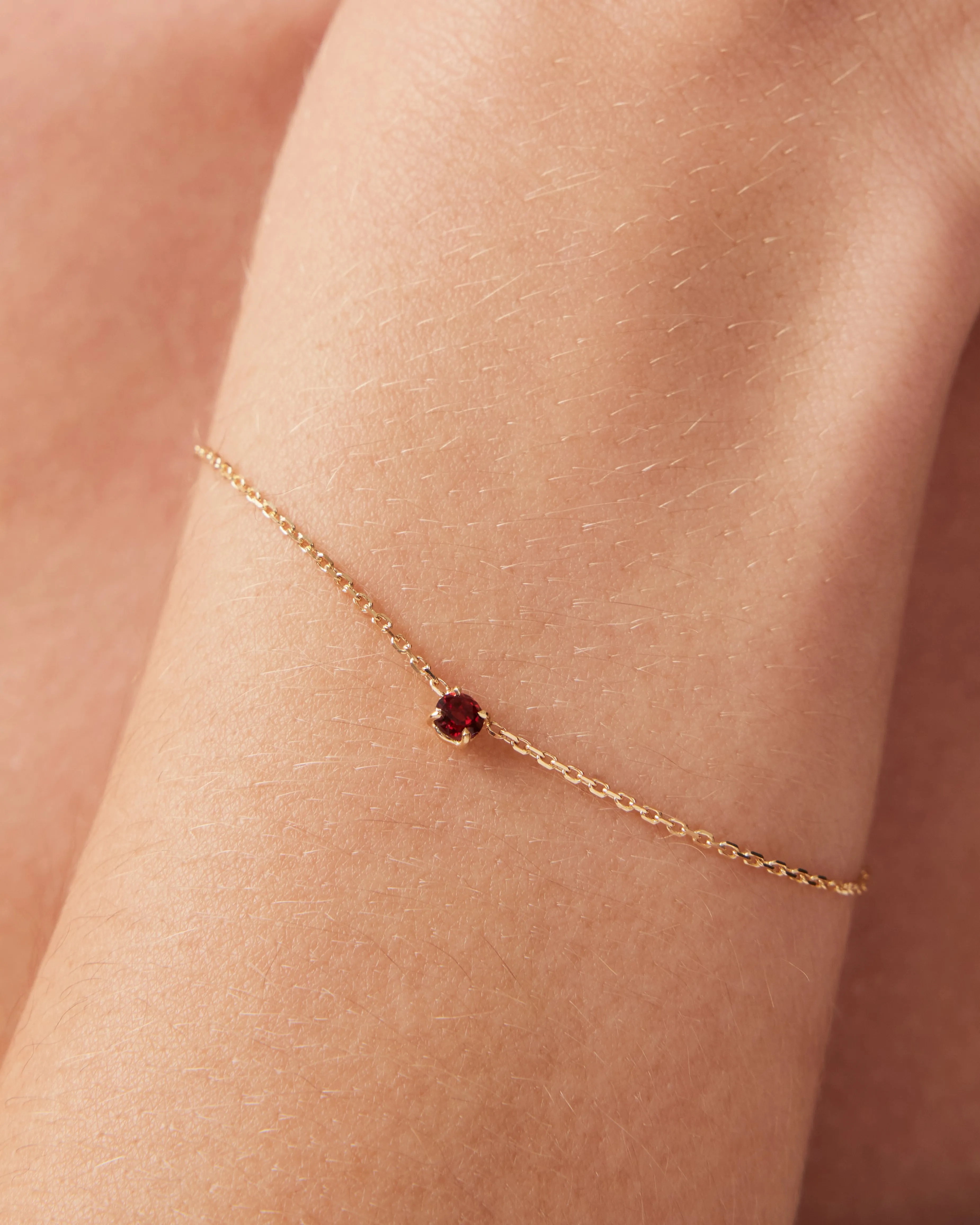 The Garnet Birthstone Bracelet