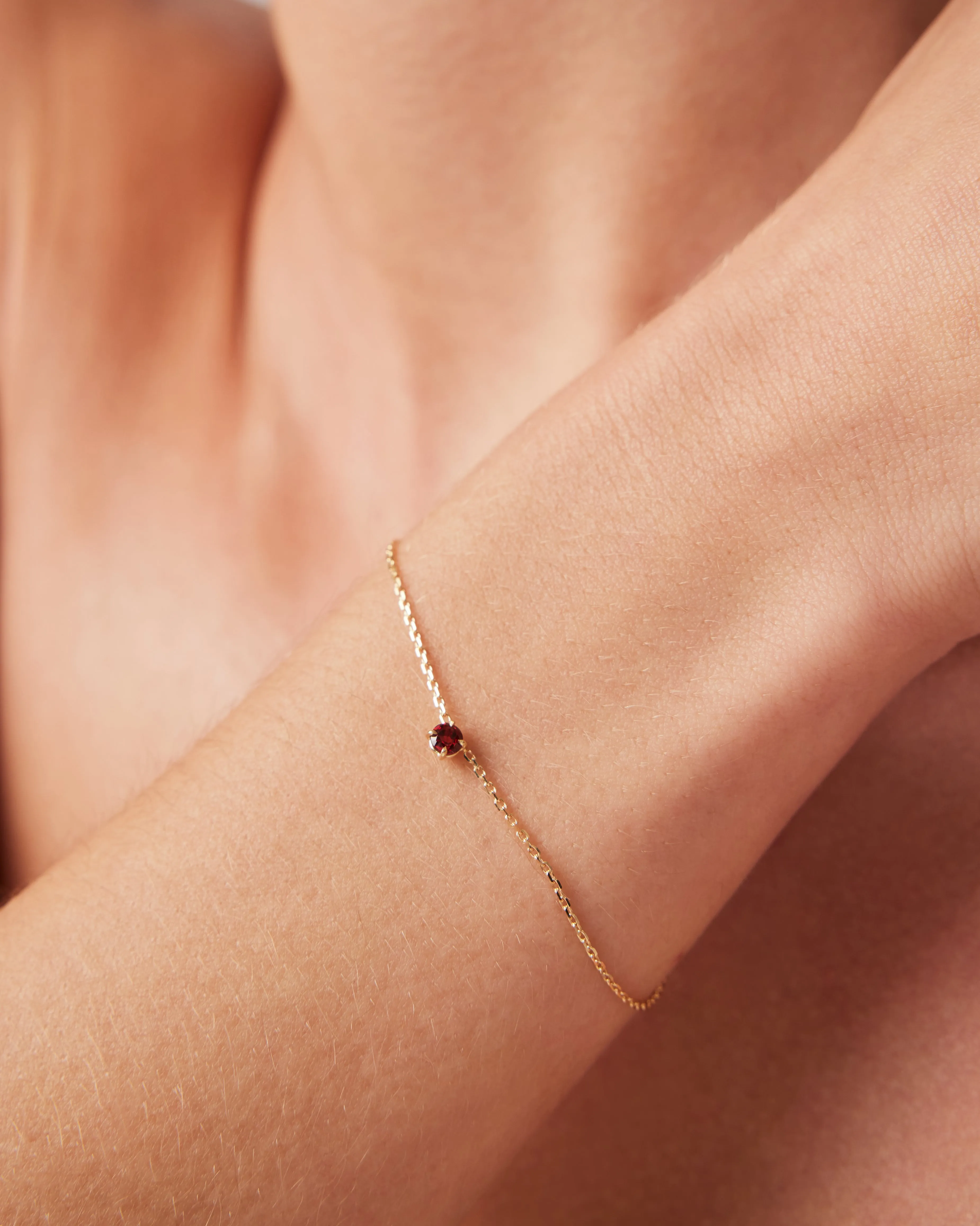 The Garnet Birthstone Bracelet
