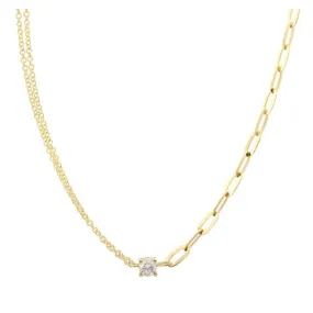 The Split Decision Solitaire Necklace