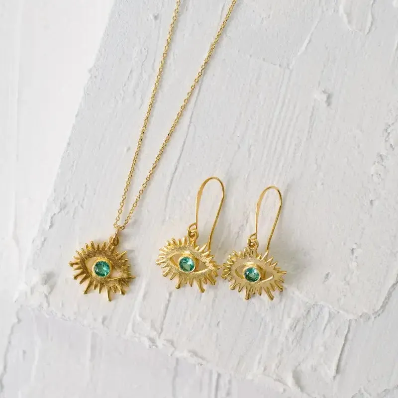 Third Eye Blue Topaz Earrings