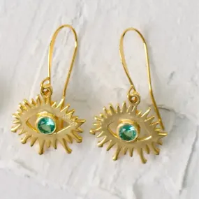 Third Eye Blue Topaz Earrings