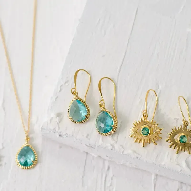 Third Eye Blue Topaz Earrings