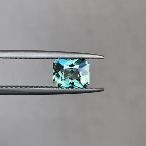 This 1.18 crt Teal Sapphire/ Mermaid sapphire is well cut to bring out the best colour and lustre, and has a perfect colour blend