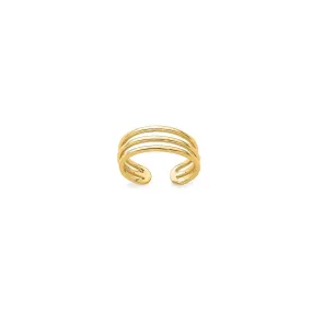 Three Row Toe Ring (14K)