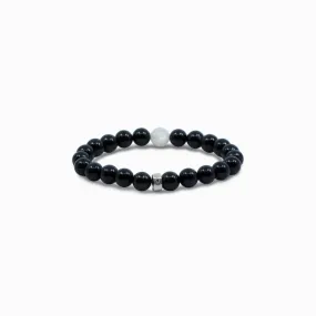 Tourmaline & Moonstone Beaded Bracelet