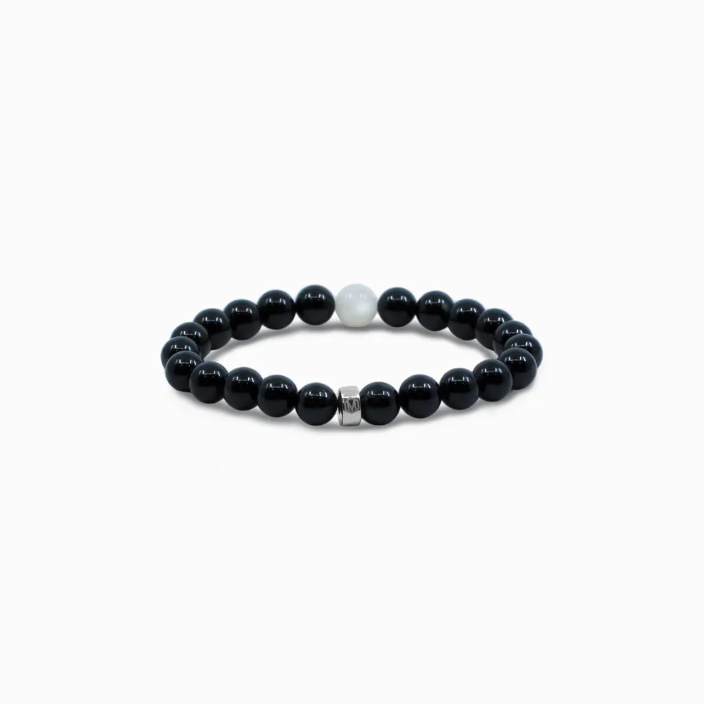 Tourmaline & Moonstone Beaded Bracelet