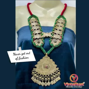 Turkmen Green Beaded Necklace