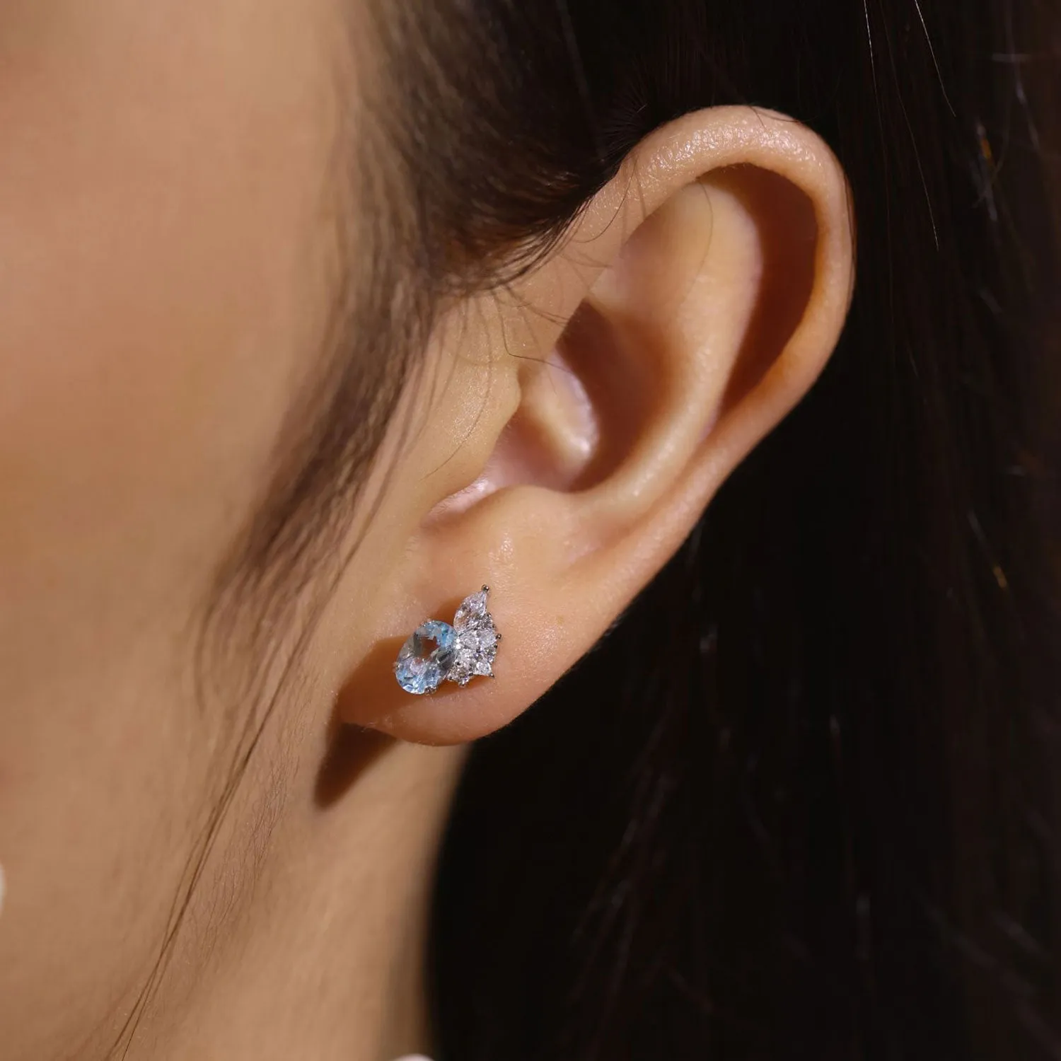 Twilight Star Sky Blue Topaz Earrings
