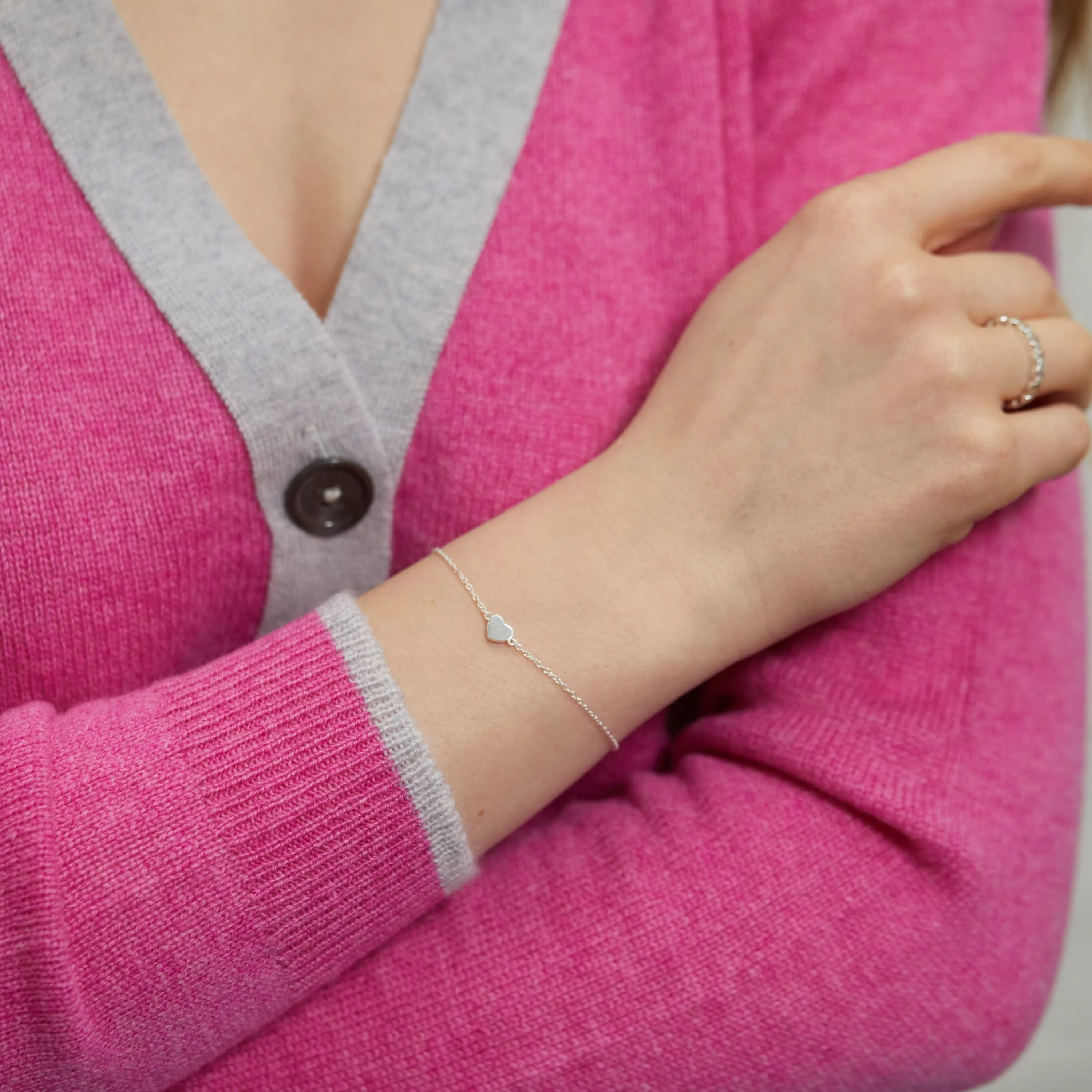 Verona Sterling Silver Full Heart Bracelet