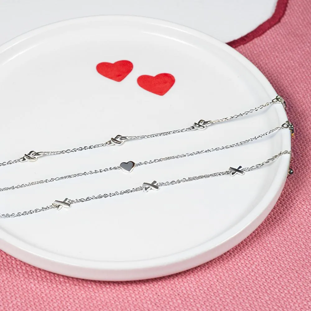 Verona Sterling Silver Full Heart Bracelet