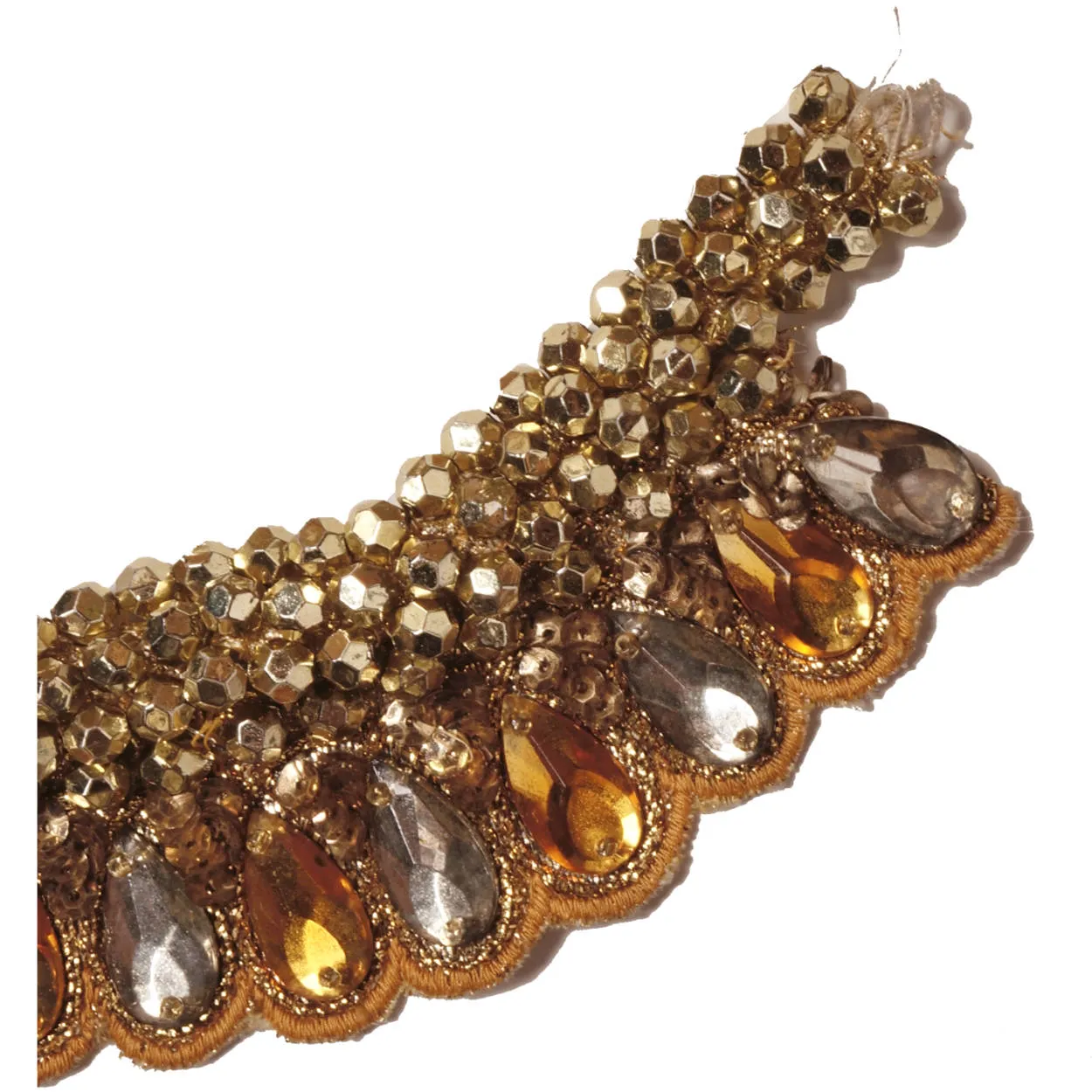 Vintage 60s Topaz Rhinestone Bib - Neck Piece - Necklace
