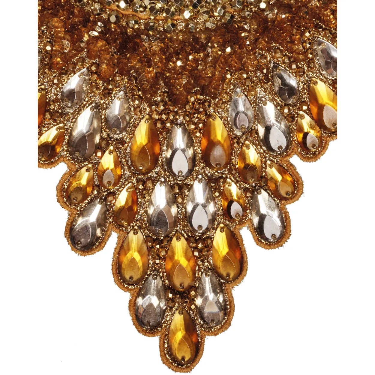Vintage 60s Topaz Rhinestone Bib - Neck Piece - Necklace