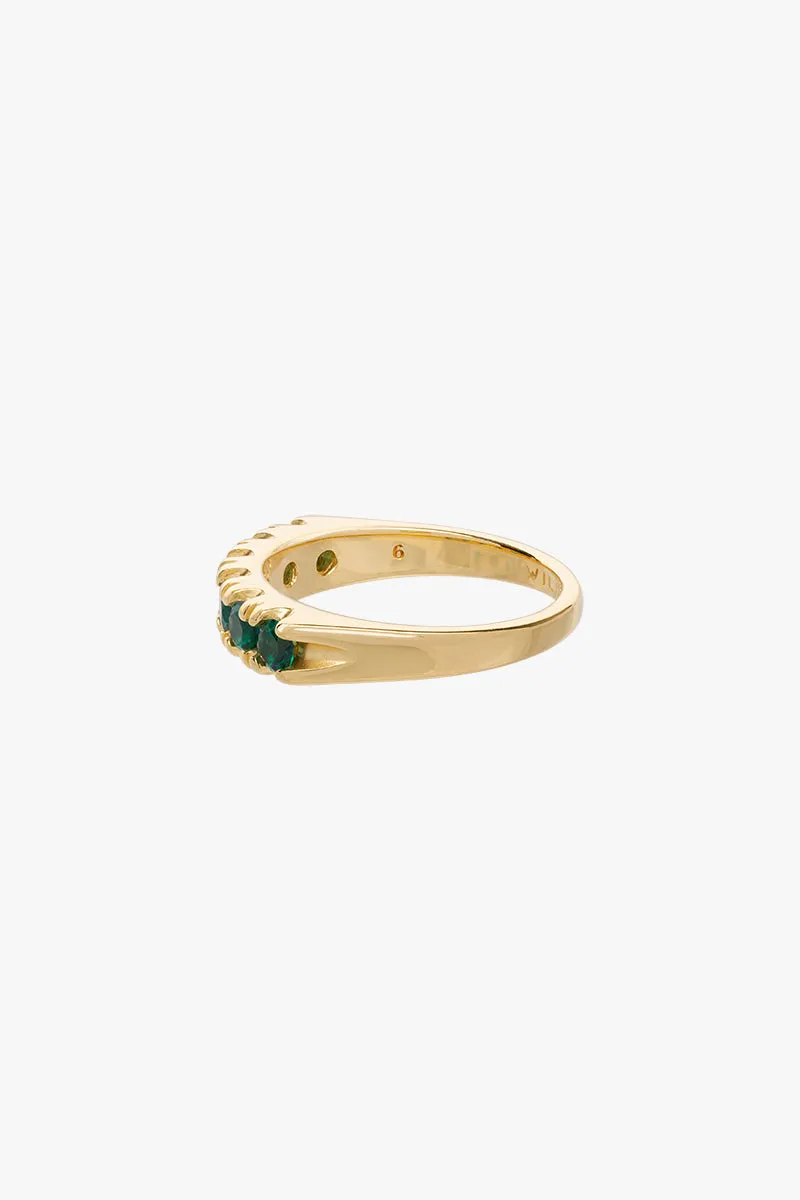 Vintage rain forest ring gold plated