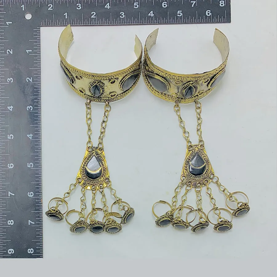 Vintage Slave Bracelet Hand Chain With Rings