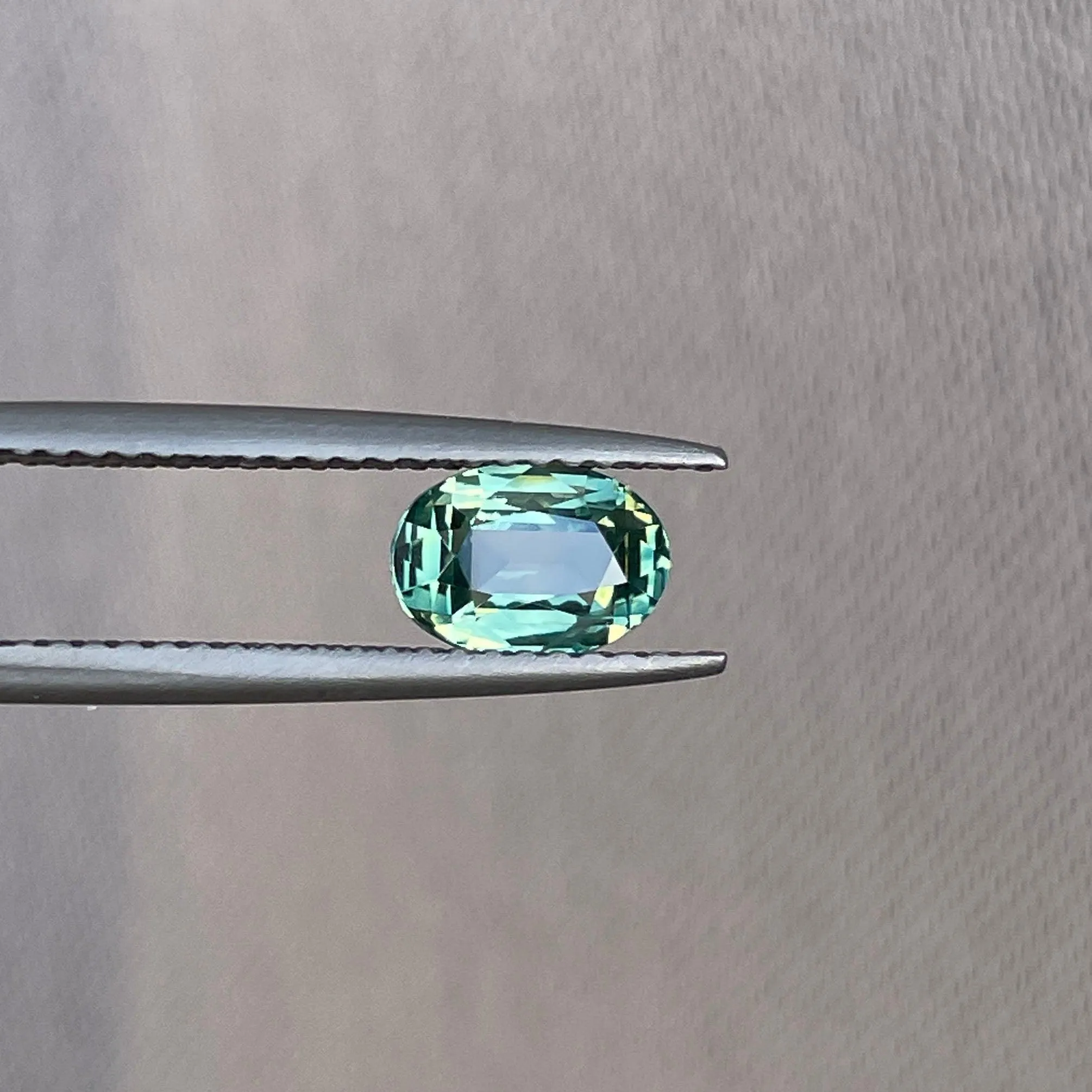 Vivid Green 1.15 ct HEATED Sapphire Oval Cut