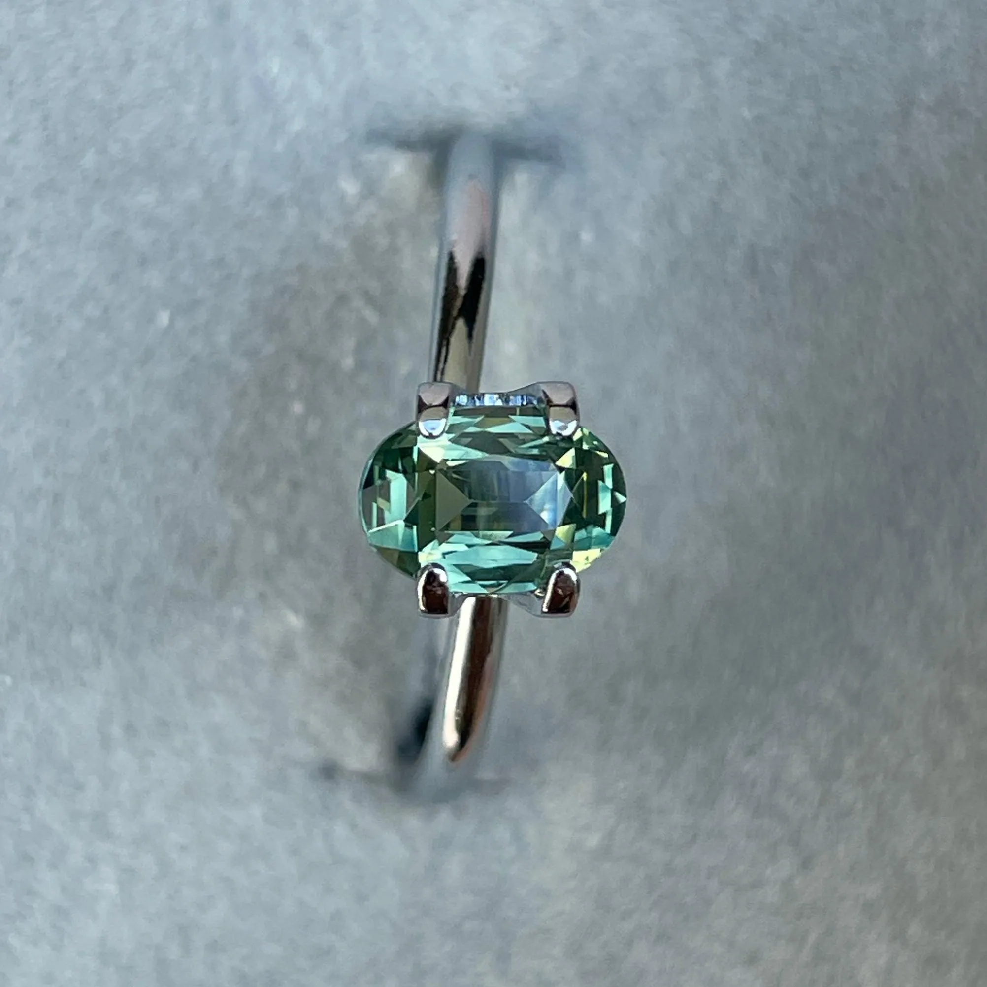 Vivid Green 1.15 ct HEATED Sapphire Oval Cut