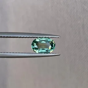 Vivid Green 1.15 ct HEATED Sapphire Oval Cut