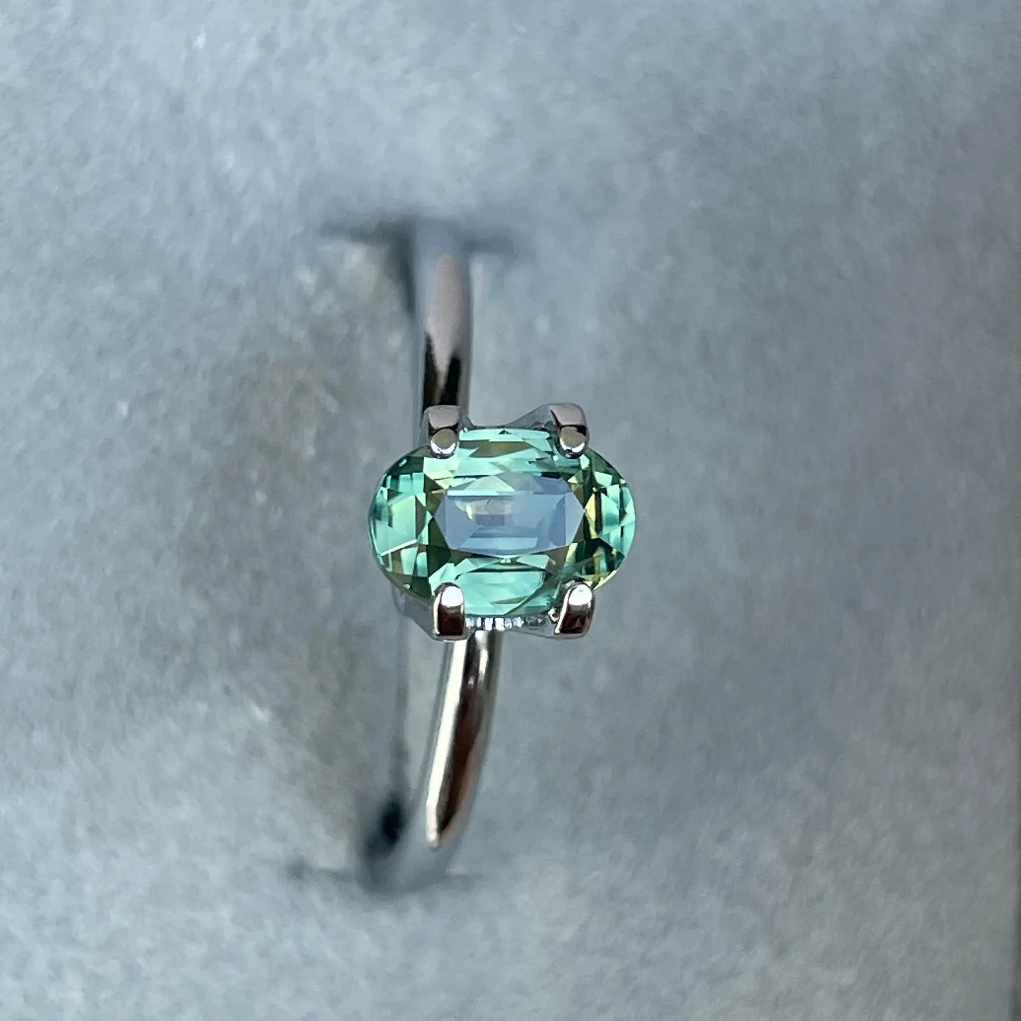 Vivid Green 1.15 ct HEATED Sapphire Oval Cut