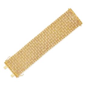 Wide Gold Estate Bracelet