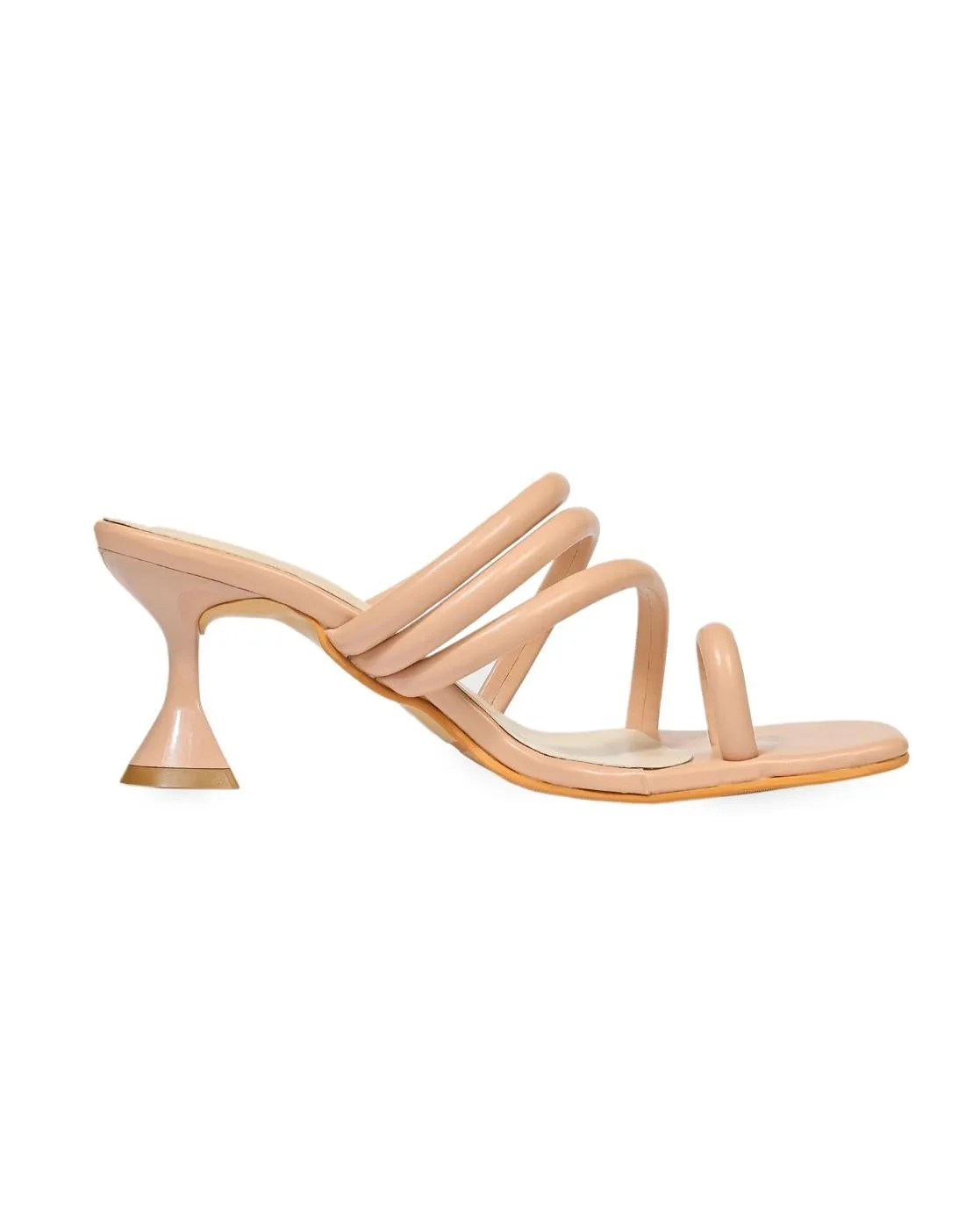 Women's Pink Multi-Strap Pencil Heels
