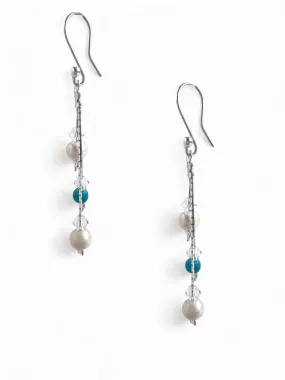 Xuxek Earrings - Pearls & Turquoise