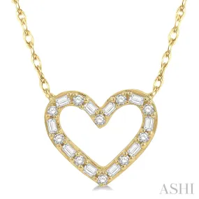 Yellow Gold Diamond Heart Necklace