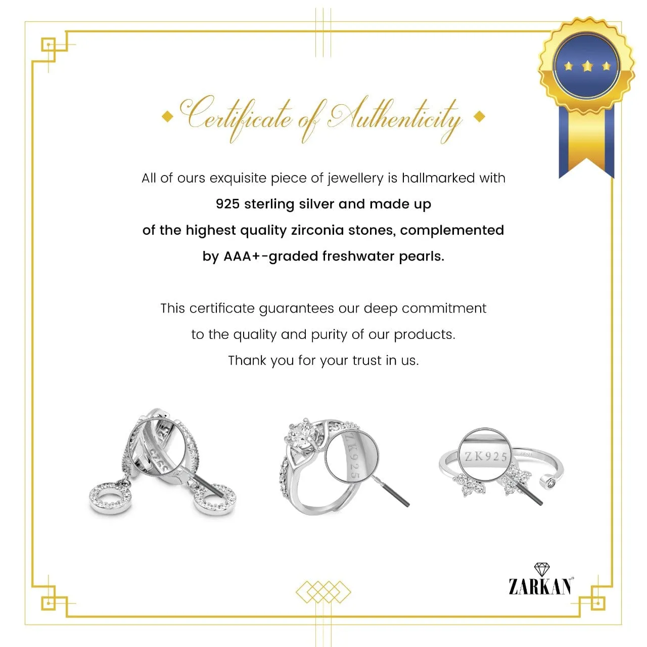 Zarkan Victorious Vision Silver Toe Rings