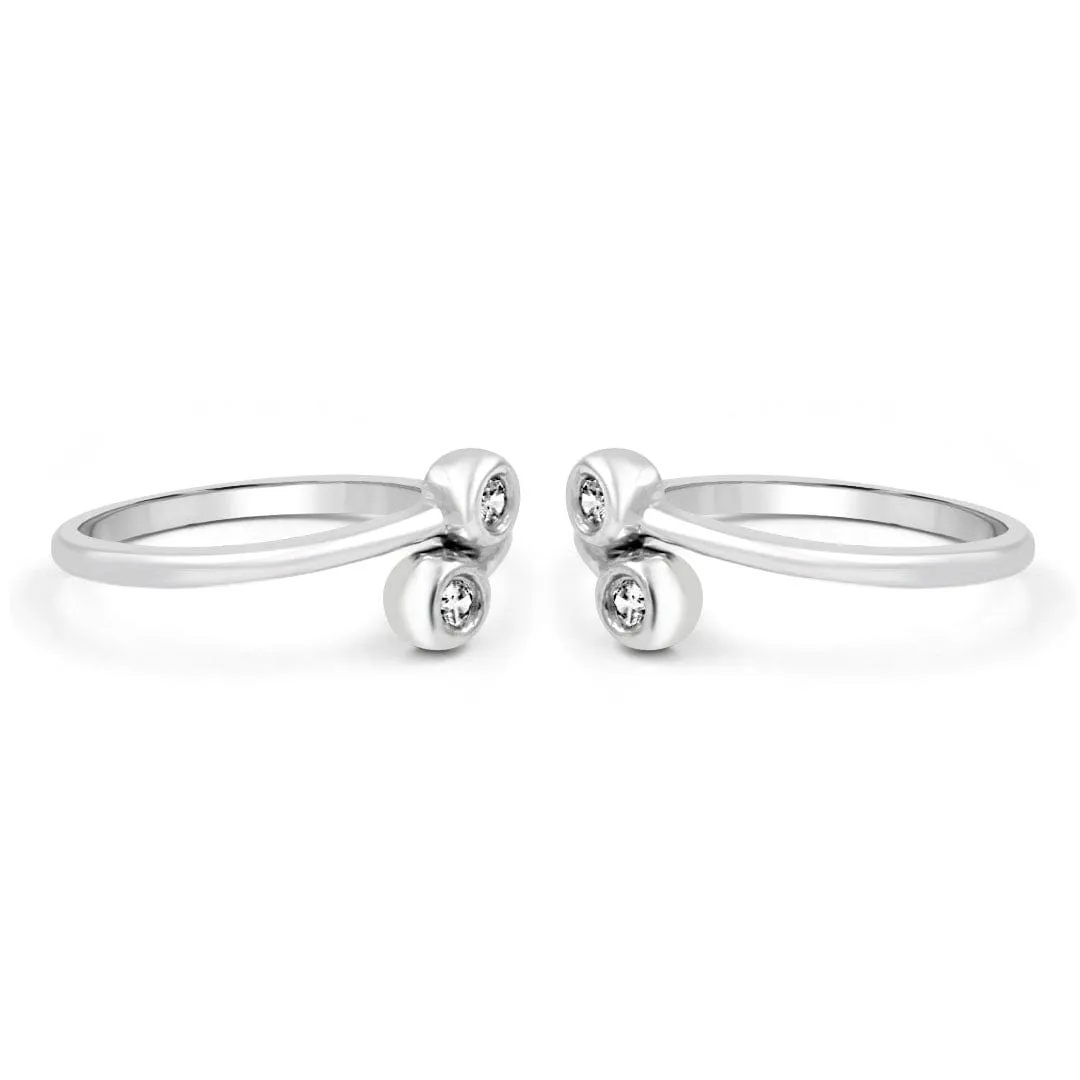 Zarkan Victorious Vision Silver Toe Rings