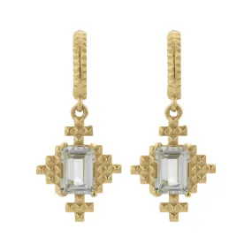 Zoe & Morgan Reya Earrings - Gold Plated & White Topaz